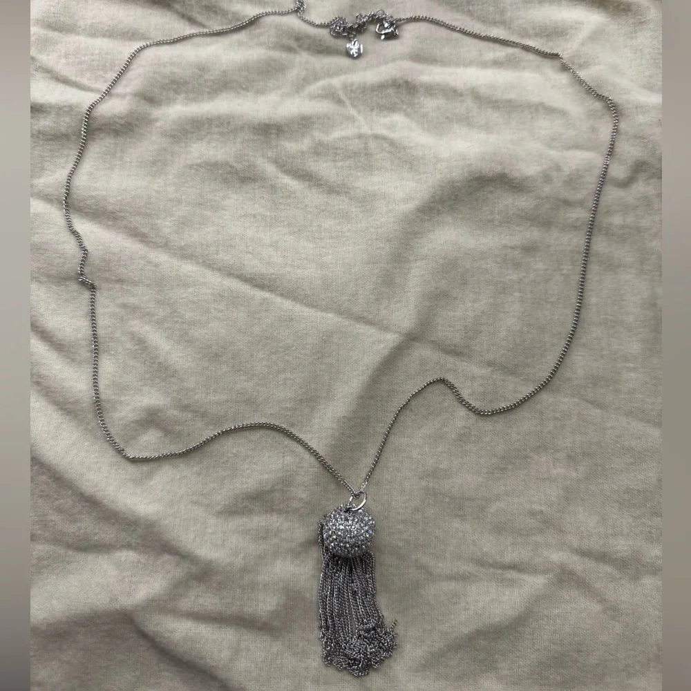 Touchstone crystal Silver Tassel Necklace - Picture 4 of 4